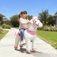 Aiyaplay Reitpferd Auf Rollen Spielpferd Zum Reiten Mit Einhorn-Design Weiß
