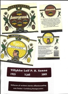 3 SEMPER ARDENS CARLSBERG BRYGGERIERNE COPENHAGEN DENMARK LEIF SONNE ØLSAMLERNE