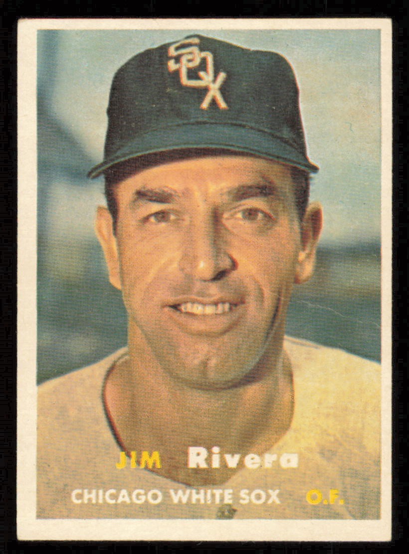 1957 Topps #107 JIM RIVERA  Chicago White Sox   VG-VGEX (Lt Wrinkle RS)