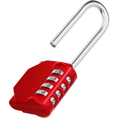 Robustes Vorhängeschloss mit safety Code, Langer Bügel, 132 g Gewicht, Rot