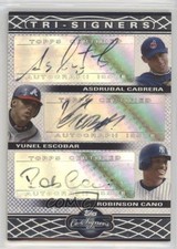 2008 Topps Co-Signers Tri-Signers Asdrubal Cabrera Yunel Escobar Auto l7u
