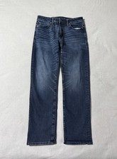 Jeans American Eagle uomo 28x28 blu originale denim dritto lavaggio medio