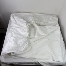 Oeko-Tex California King Fitted Sheet White 100 Egyptian Cotton made in India