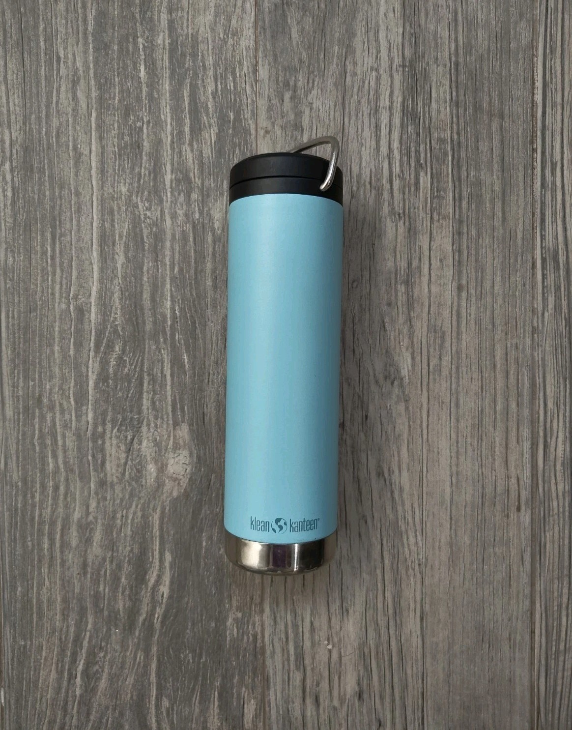 Klean Kanteen 20oz Blue Insulated Water Bottle w/ Straw Lid 