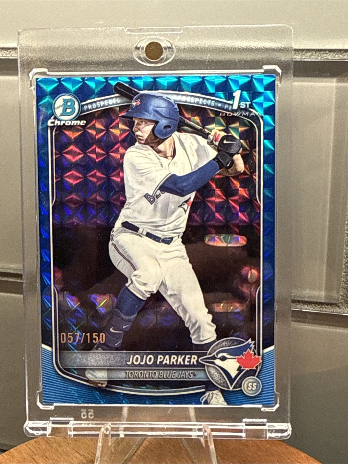 2025 Bowman Chrome Draft Jojo Parker 1st Blue Geometric Refractor  /150 🔥