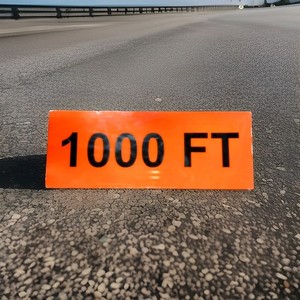 1000 feet street or distance sign.
