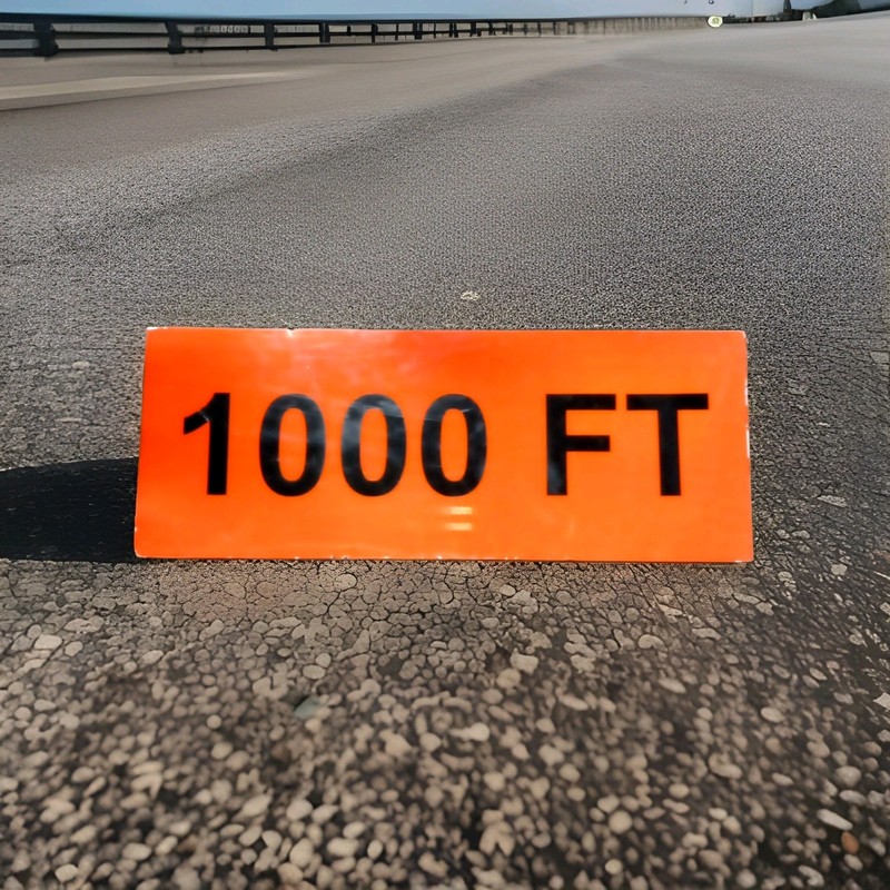 1000 feet street or distance sign.