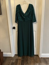 Ever Pretty Green Sequin Plus Size Mother of the Bride Dress 5XL