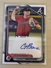 2024 Bowman Garrett Baumann Autograph Rookie Auto Atlanta Braves RC