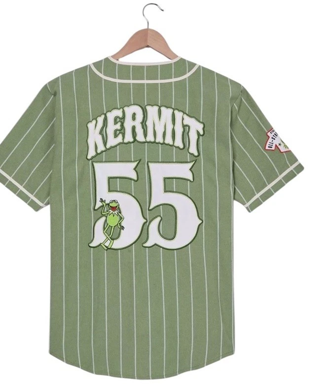 The Muppets Kermit Striped Baseball Jersey