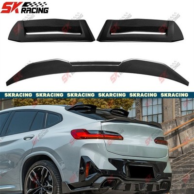 Fits BMW X4 G02 X4M F98 22-2025 Dry Twill Carbon Rear Spoiler Wing/Roof Spoiler
