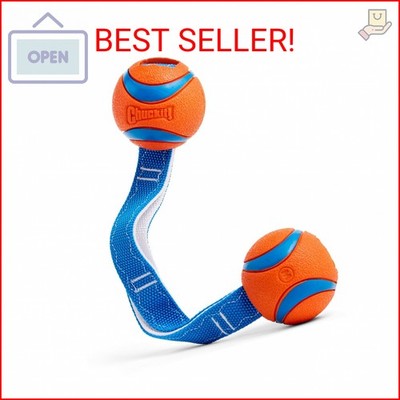 Chuckit! Ultra Duo Tug Dog Toy - Two Ultra Balls on a Durable Nylon Cord Handle