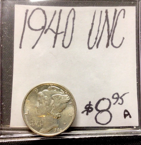 1940 Mercury Silver Dime UNC! ENN Coins