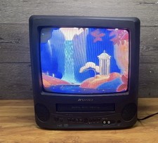Sansui TV VCR Combo 13" CRT Retro VHS Player COM3101A Tested Working No Remote