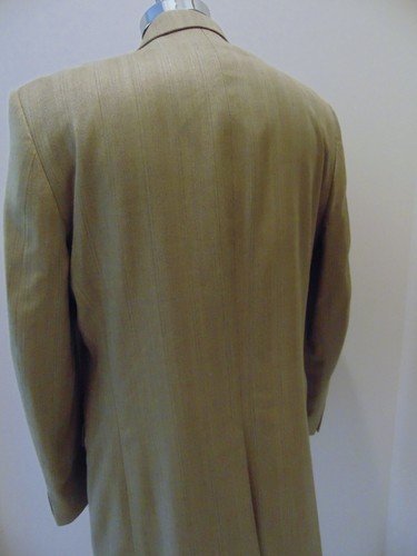 LAUREN RALPH LAUREN 47-8 L BLAZER TAN-LGT BLU-LT BROWN WEAVE HERRINGBONE 32 1/2" - Picture 16 of 20