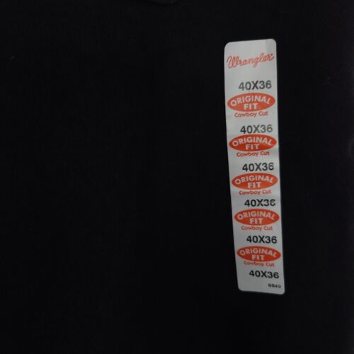 Wrangler Cowboy Cut Original Fit Solid Black Jeans Mens 40X36 - Picture 10 of 12