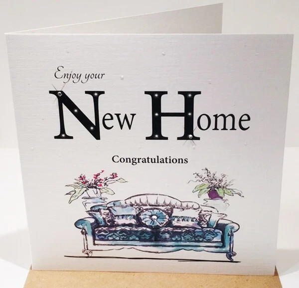 New Home Congratulations Greeting Card Blank Inside Rush Design