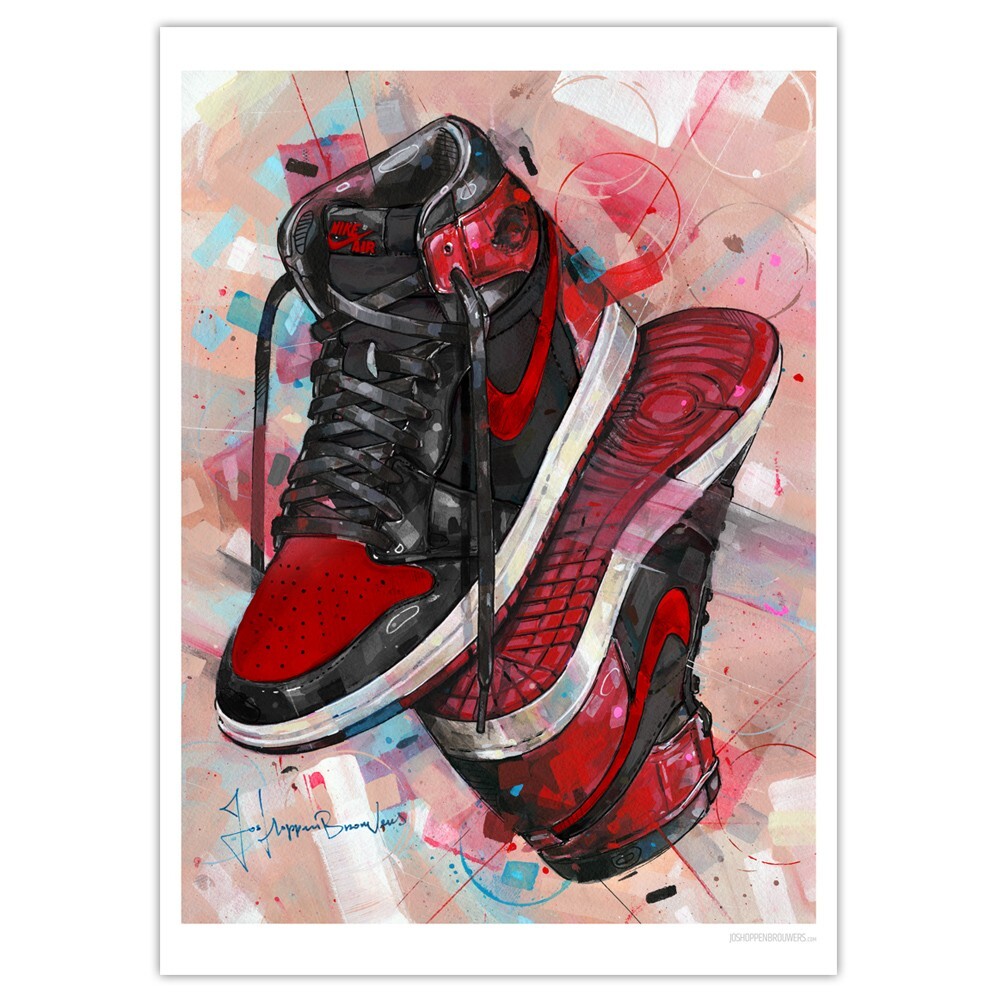 Nike air Jordan 1 Banned poster (50x70cm / 19.68×27.56 inch) | eBay
