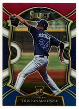 2021 Panini Select #90 Triston McKenzie Tri-Color Prizm Cleveland Rookie RC