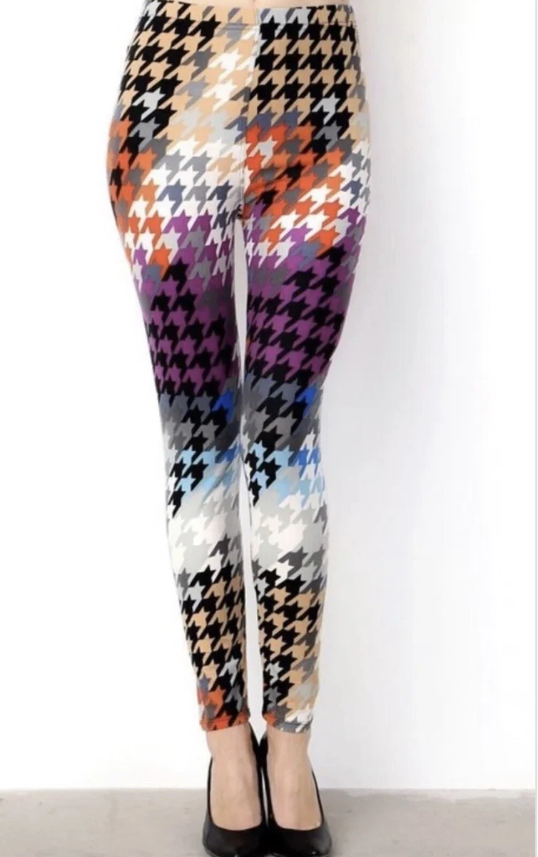 Houndstooth leggings hotsell plus size