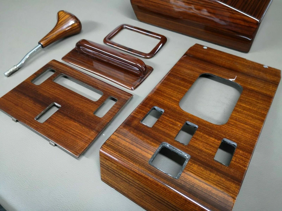 Tapicería de madera de cebrano vintage Mercedes Benz R107 W107 Cabriolet 560SL 380SL 300SL Foto 4 de 4