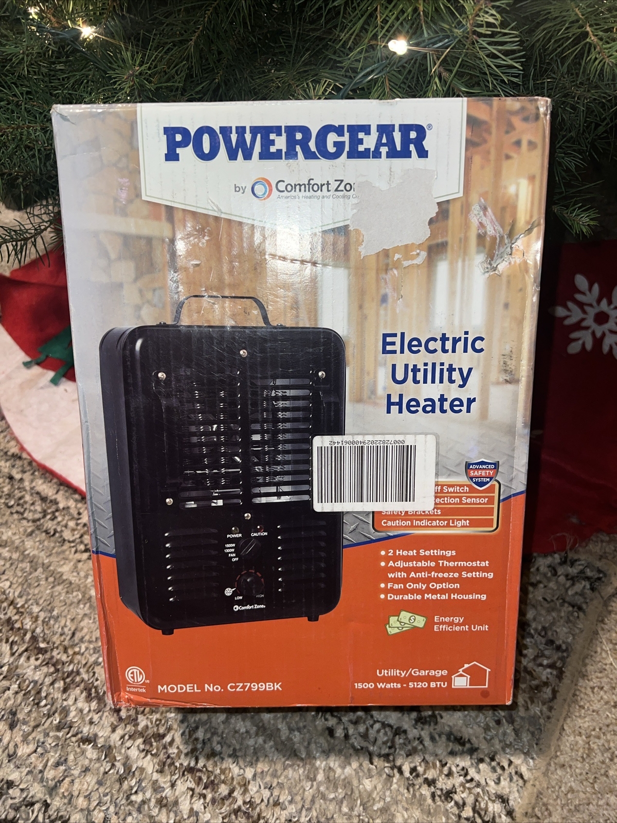 Powergear Comfort Zone Electric Utility Heater 1500w Energy Efficient