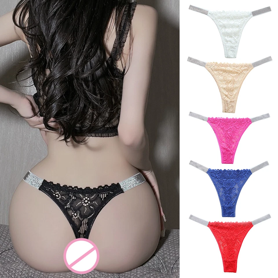 Women's Sexy Lace Low Waist Thongs Panties Intimate G-String Briefs Underwear!. - Image 2 of 4