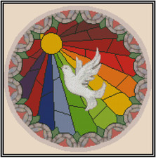Mandala "The Holy Spirit Dove" Counted Cross Stitch Chart No.15-115