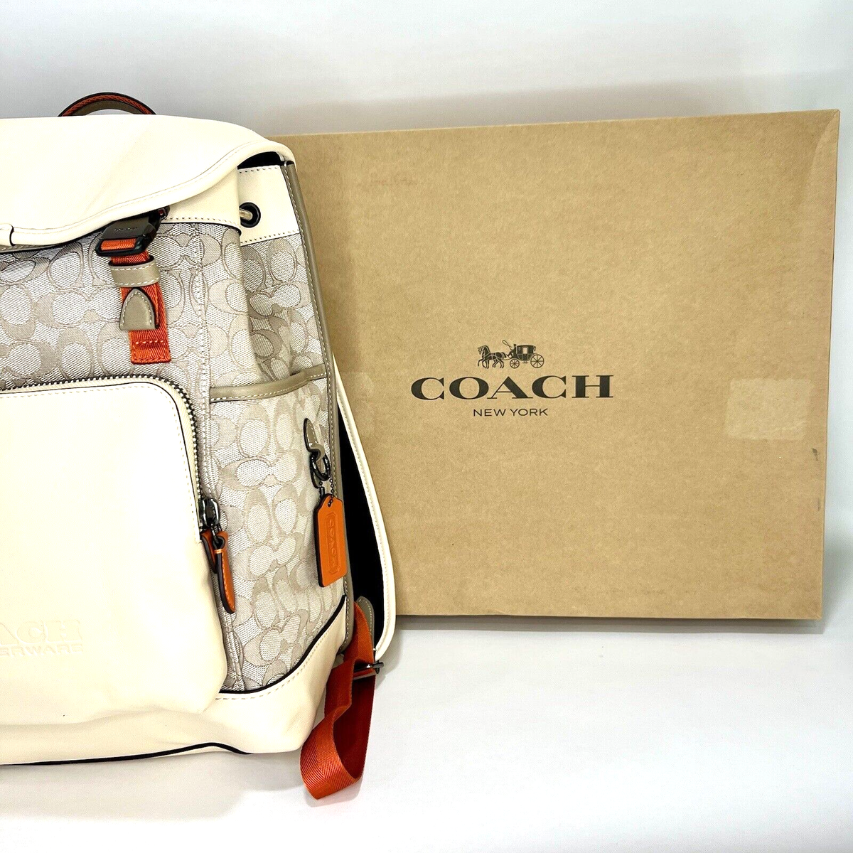 League Flap Backpack In Signature Jacquard Coach League Flap Backpack in Signature Jacquard – Club de Mode main image 4