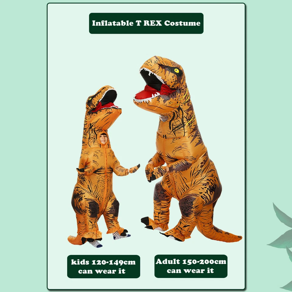 T-rex inflatable Tyrannosaurus Dinosaur Costume Kids Adult Role-playing Fancy - image 2 of 4
