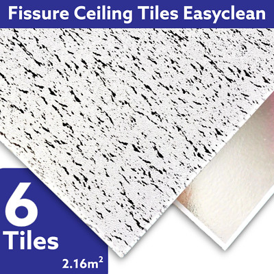 Vinyl Fancy Hängedecke EasyClean laminiert 595 mm x 595 mm Box mit 6 Fliesen