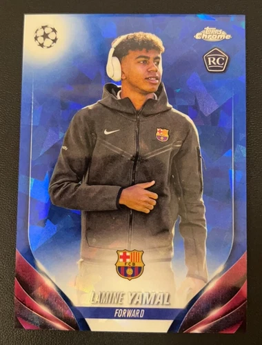2023-24 Topps Chrome Sapphire UEFA Lamine Yamal RC Rookie Image Variation IV