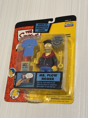 Playmates The Simpsons Mr. Plow Homer Springfield Interactive Figure Series #12