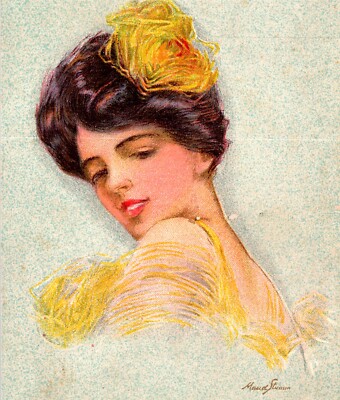 Maud Stamm Beautiful Woman 1909 Postcard Artist Signed