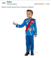 Halloween Costume Rubie  s Royal Prince Kids Medium US Size 8-10 