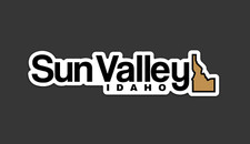 Sun Valley - Idaho - Ski Resort Stickers - with Idaho State outline