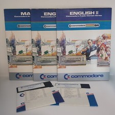 Commodore 64 Software English, Geography, Math, Science UNTESTED 5 1/4", 1983