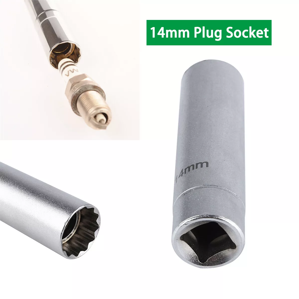 65mm Magnetic Spark Plug Socket Wrench 3 8 14MM Spark Plug Removal Tool Chrome