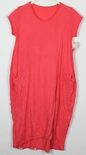 New Italian Lagenlook Quirky Boho Jersey Soft Cotton Stretch Pocket Tunic Dress