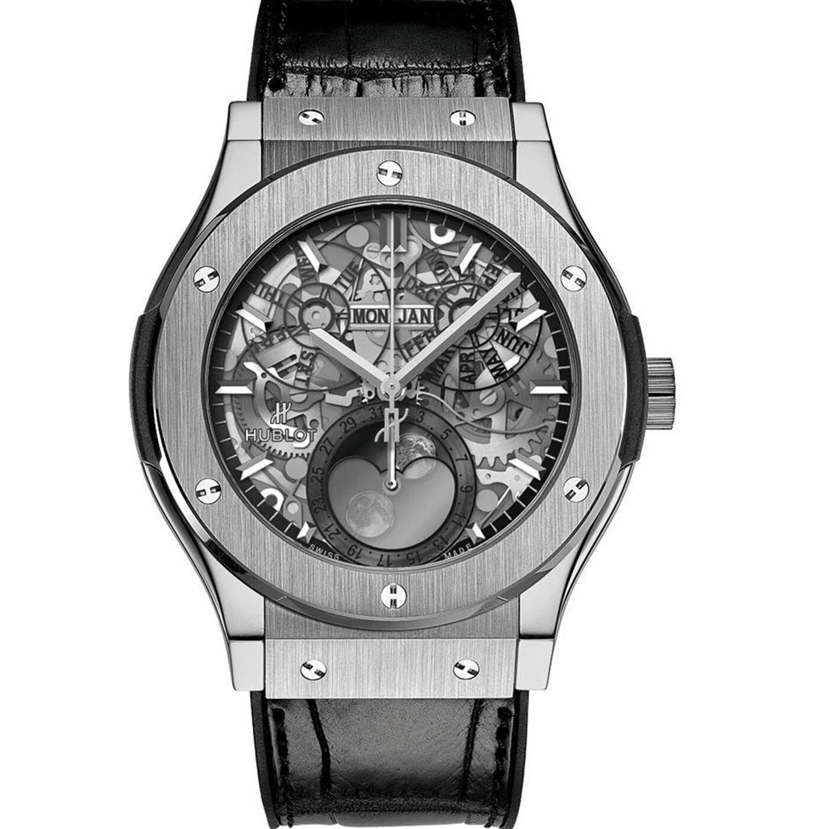 NEW Hublot Classic Fusion Moonphase Titanium 45mm mens watch 517