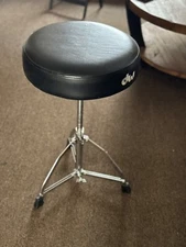 dw drum throne, black, chrome, used drum seat 