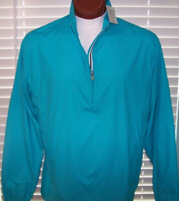 PUMA GOLF Performance L/S WIND RESITANT UPF 40 1/2 zip Pull-OVER sz L BLUEBIRD