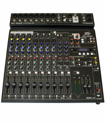 Peavey PV14AT Compact 14 Channel Mixer with Bluetooth and Antares  Auto-Tune