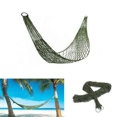 Neu Outdoor Tragbare Nylon Schnur Hängematte Bett für Camping, Strand, Hof - Bild 1 von 3