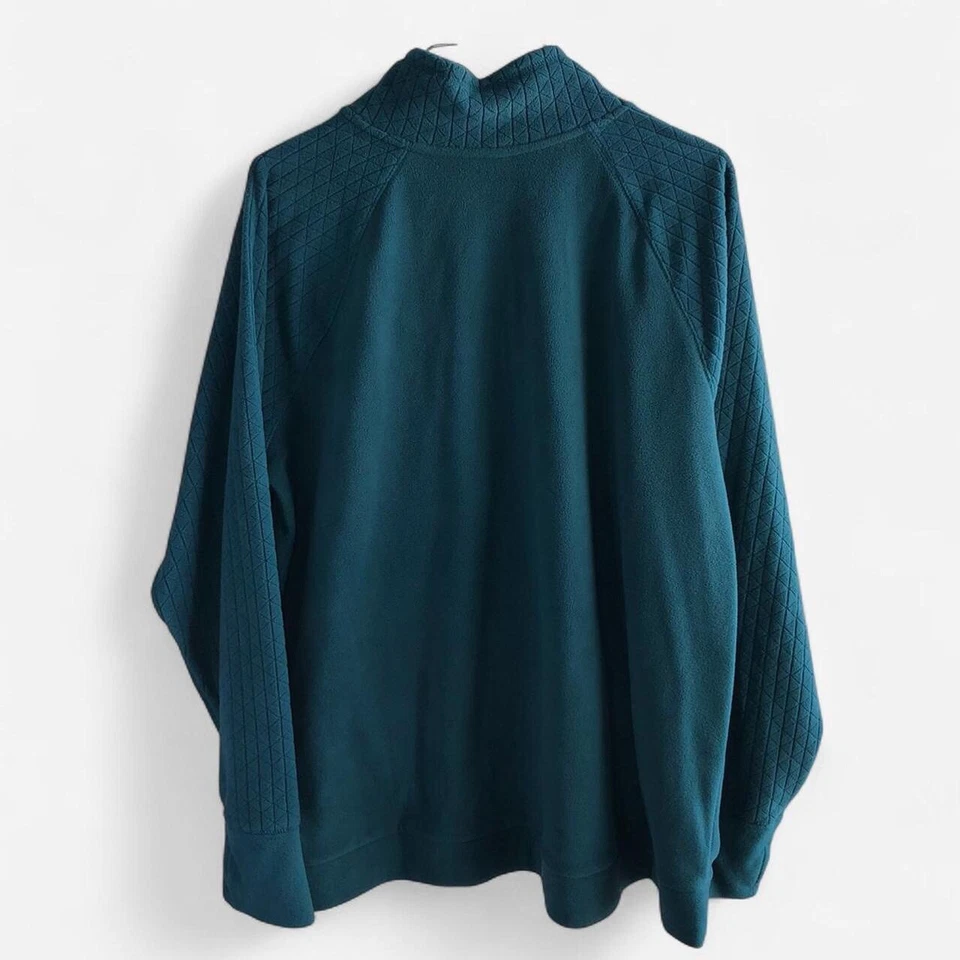 TEK GEAR SIZE 3X Teal Soft stretch zip up - Image 3 of 4