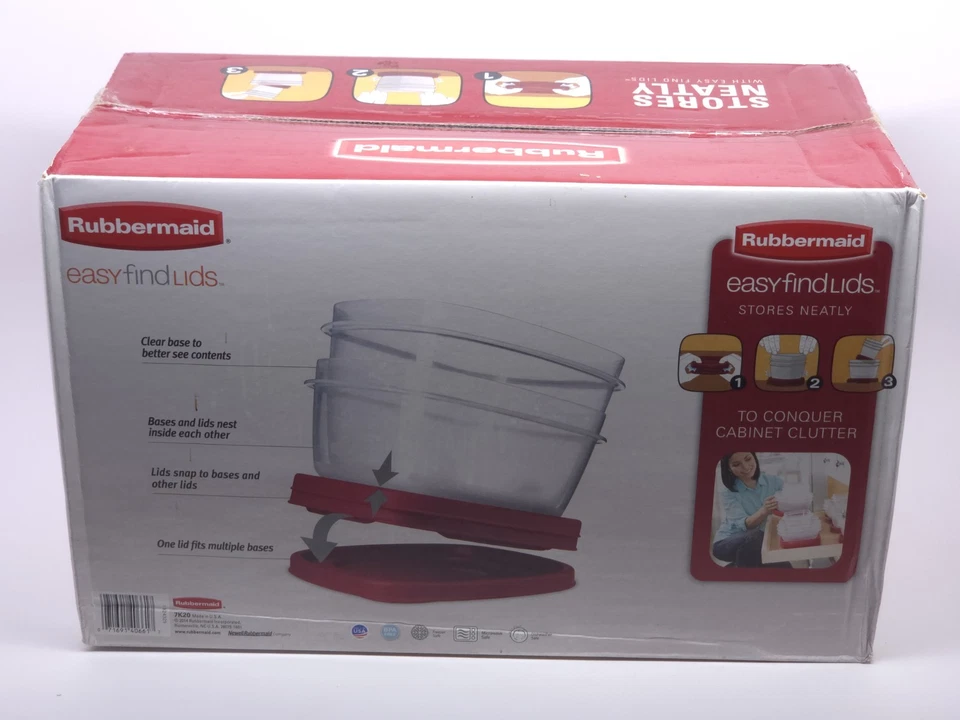NEW 40-Piece Set Rubbermaid Food Storage Containers-Easy Find Lids - Image 2 of 3