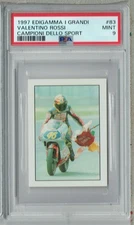 PSA 9 MINT Valentino Rossi 1997 Edigamma I Grandi Campioni D.S. #83 Rookie Card