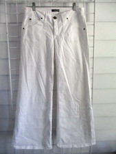 Hudson Midrise  Wide Leg Cotton Elastane White Women’s Denim Pants Sz 30