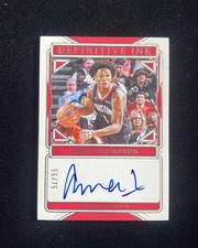 2024-25 Panini National Treasures Definitive Ink Amen Thompson Auto 56/75 OR24