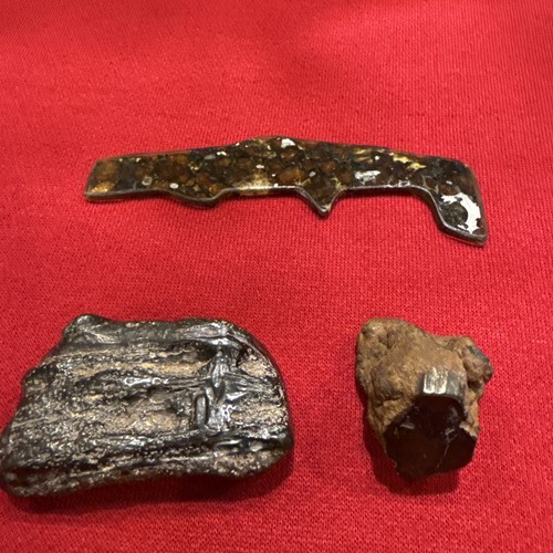 47.6Ct Kenya Pallasite, 22.4g Windowed, & 71.1g Boxhole meteorites